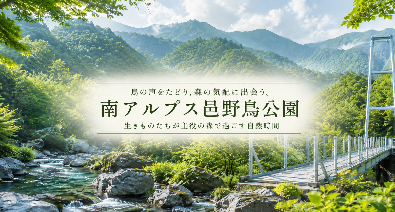 森に暮らす生きものに出会う。山梨県早川町「南アルプス邑野鳥公園」で過ごす自然時間