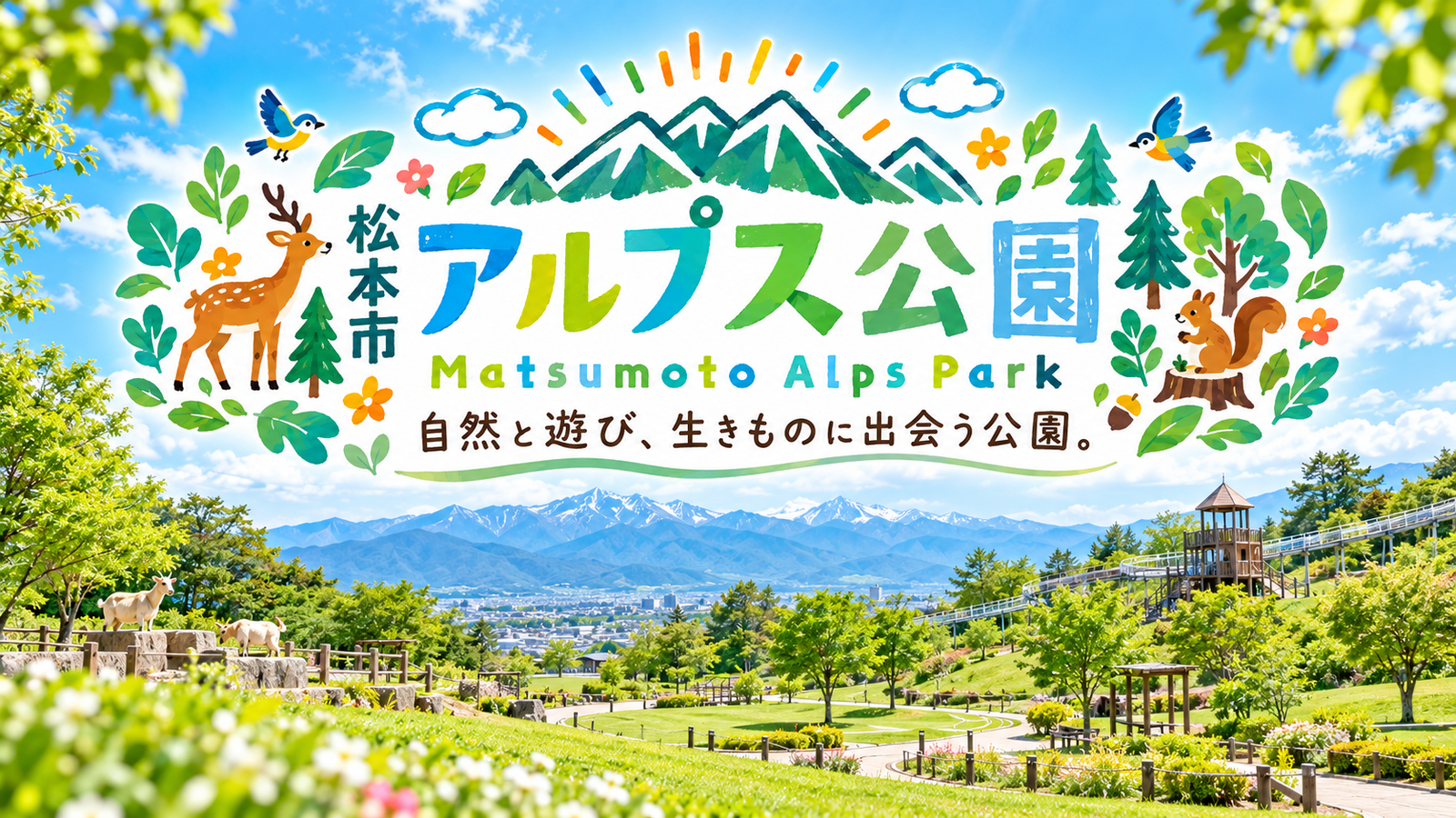 【長野県松本市】自然と遊び、動物とのふれあいを楽しむ。アルプス公園で過ごす家族の休日