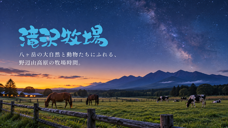 八ヶ岳の大自然と動物たちに出会う。滝沢牧場で楽しむ高原のふれあい体験と美しい星空